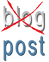 blog ≠ post