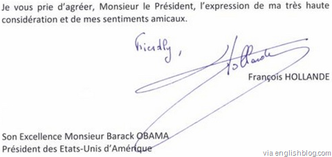 François Hollande's 'Friendly' Mistake  – The English Blog