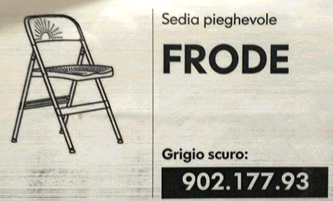 Sedia pieghevole FRODE – IKEA