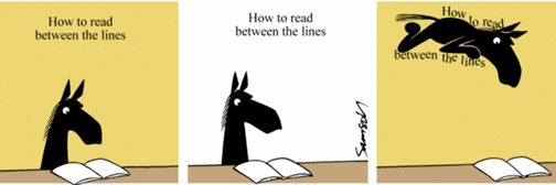 how to read between the lines