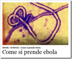 titolo Come si prende ebola