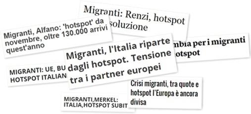 esempi di titoli sugli hotspot (migrazione)