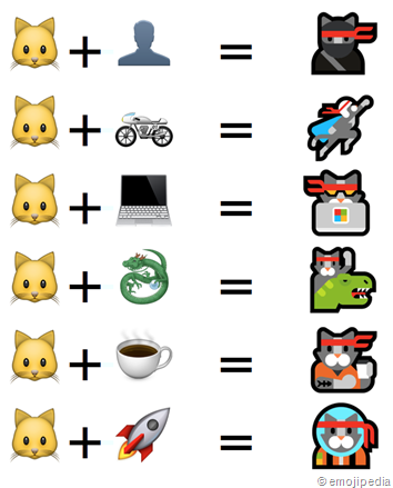 Ninja cat emojis in Windows 10