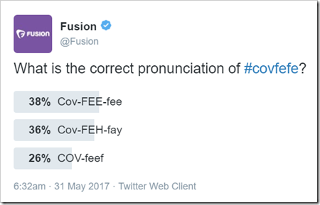 What is the correct pronunciation of covfefe?