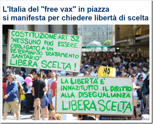 L’Italia del “free vax” in piazza: da Cagliari a Torino si manifesta per chiedere libertà di scelta