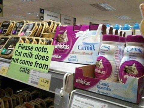 Please note, Cat milk does not come from cats