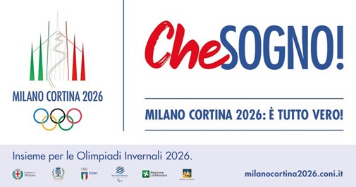 immagine del CONI per Milano Cortina 2026: “è tutto vero”, “insieme per le Olimpiadi Invernali 2026”