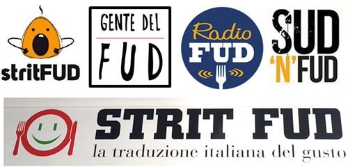Esempi di marchi: stritFUD, Gente del FUD, Radio FUD, SUD ‘N’ FUD, STRIT FUD la traduzione italiana del gusto