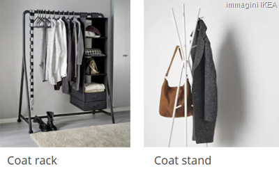 Immagini dal catalogo IKEA di “coat rack” e “coat stand”