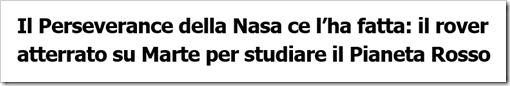 Il Perseverance della Nasa ce l’ha fatta: il rover atterrato  su Marte per studiare il Pianeta Rosso