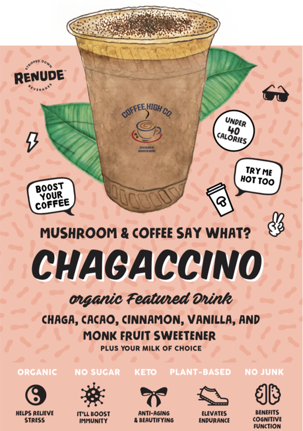 Mushroom and coffee say what? CHAGACCINO 